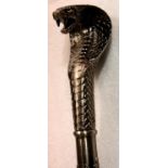 Cobras head handled walking stick. P&P Group 3 (£25+VAT for the first lot and £5+VAT for