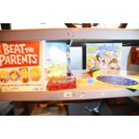 Selection of boxed childrens games to include Scrabble, Beat The Parents etc. Not available for in-