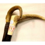 Two horn handled antique walking sticks, P&P Group 3 (£25+VAT for the first lot and £5+VAT for