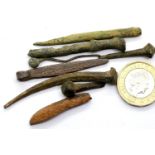 Bronze age - medieval tools, pins/implements. P&P Group 1 (£14+VAT for the first lot and £1+VAT