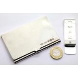 Mappin and Webb hallmarked silver card case and money clip, 2004 and 2006, 60g and 24g RRP £400.