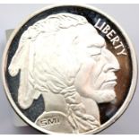 1 ounce 999 fine silver Buffalo coin by SMI. P&P Group 1 (£14+VAT for the first lot and £1+VAT for