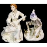 Royal Doulton Enchantment series ceramic figures, Serenade HN2753 and Rumpelstiltskin HN3025. P&P