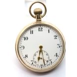 Antique 1928 9ct gold full size open face pocket watch, detailed 15 jewel Swiss movement, in all