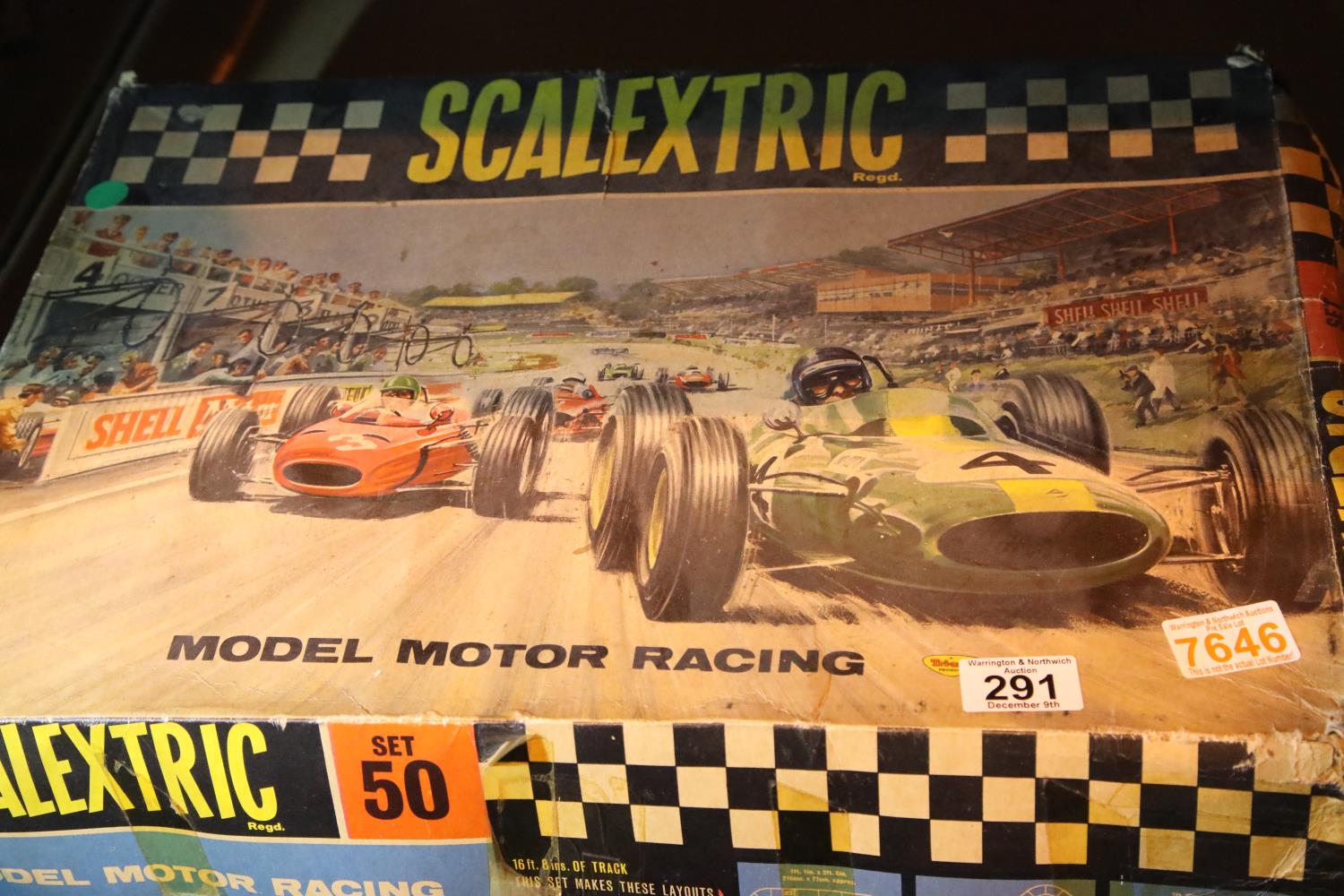 Vintage Scalextric motor racing set 50, lacking cars. Not available for in-house P&P