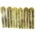 Six WWII Womens Auxiliary Transport Service Button Sticks. P&P Group 1 (£14+VAT for the first lot