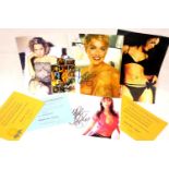 Film stars, autographs on publicity shots, including Sharon Stone, Jennifer Lopez, Angelina Jolie