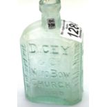 Glass bottle of True Daffy's Elixir by Dicey & Co, London, No 10 Bow Church Yard H: 15 cm. Condition