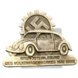 WWII German Volkswagen Fundraising Pin Made by Assman. P&P Group 1 (£14+VAT for the first lot and £