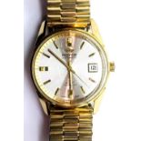 Royce gold plated 25 jewel automatic gents wristwatch. Face D: 34 mm, working at lotting but we do