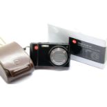 Leica V-Lux 20E digital camera with brown Leica leather case, battery charger and two batteries,