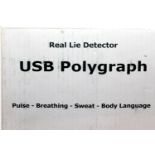 Swamiware USB polygraph lie detector test, boxed. P&P Group 1 (£14+VAT for the first lot and £1+