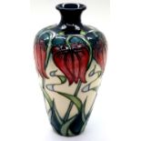 Moorcroft vase in the Pretty Penny pattern, H: 15 cm. P&P Group 2 (£18+VAT for the first lot and £