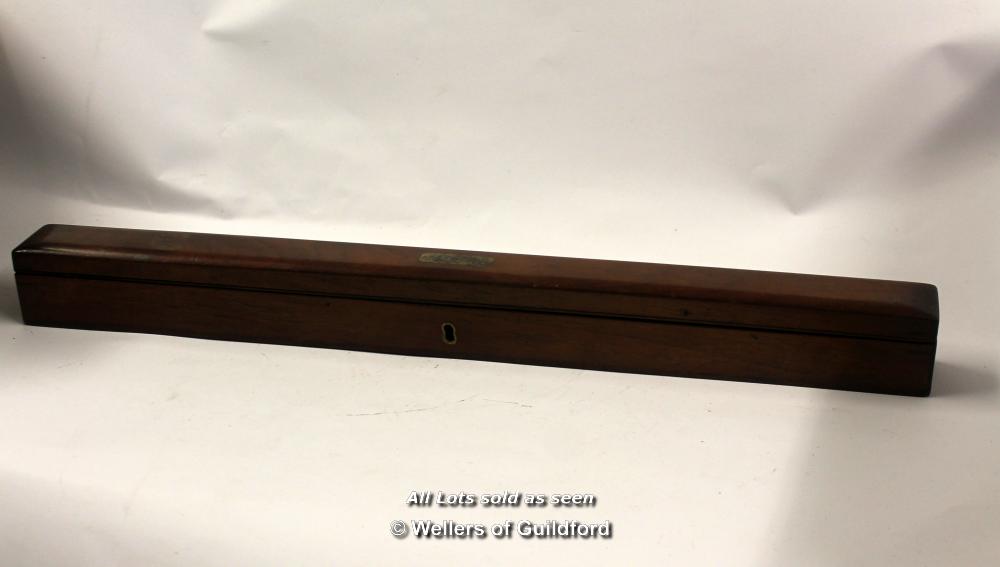 *Vintage P. L. Weatherhead Set Of Five Boxwood Scale Rulers In Nice Mahogany Box- (Lot Subject To