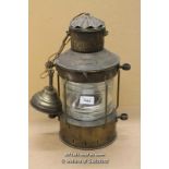 *Vintage Dutch Brass Ankerlight Ship Style Maritime Hanging Lantern Lamp- (Lot Subject To VAT) [