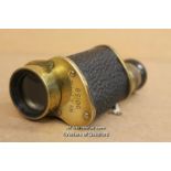 *1922 ROSS LONDON ANTIQUE BRASS SINGLE MONOCULAR MK11 NO2 90158 (LOT SUBJECT TO VAT) [LQD114]