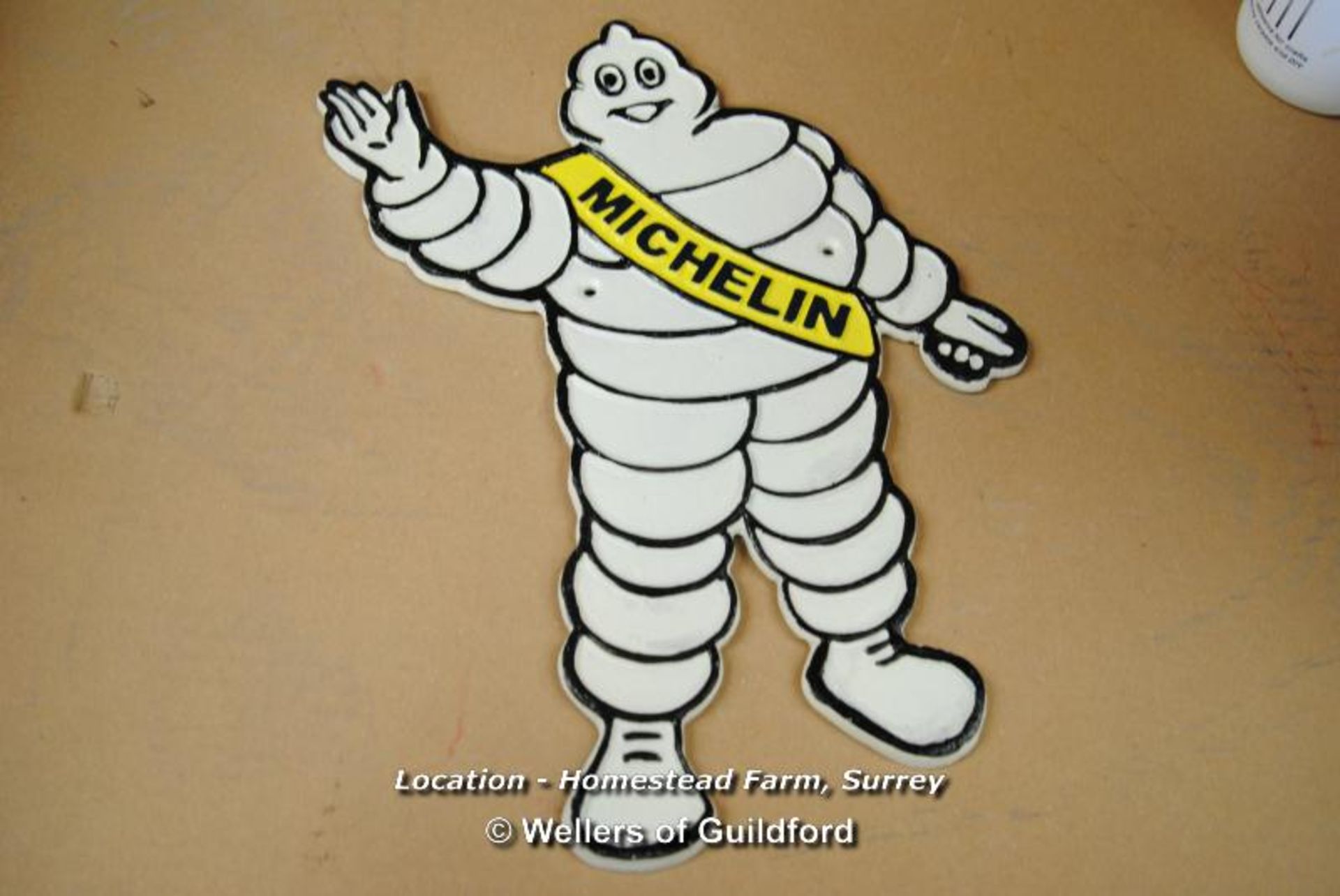 *CAST MICHELIN MAN PLAQUE [LOCATION: HOMESTEAD FARM - CALL THE OFFICE TO BOOK A COLLECTION