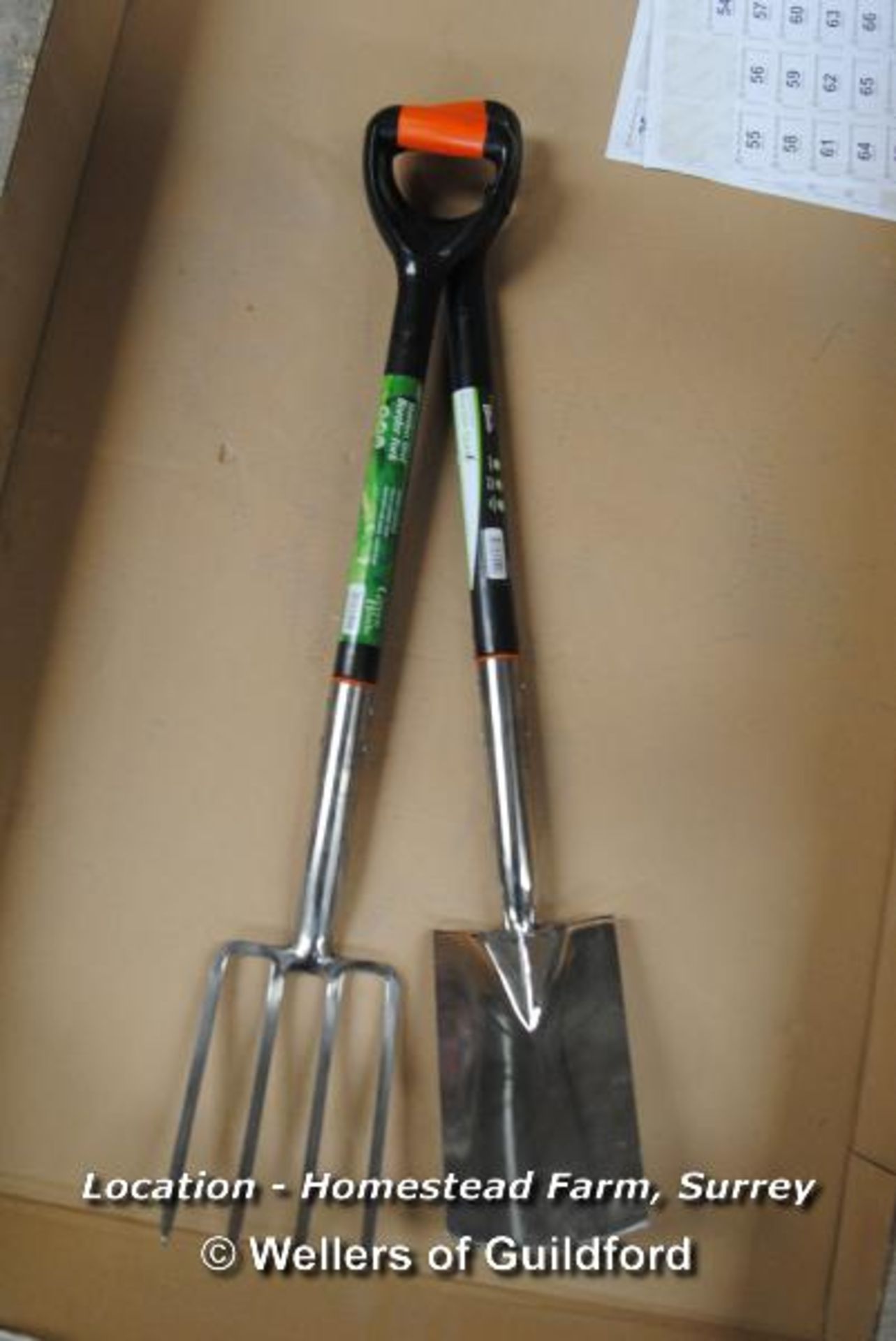 *NEW GREEN BLADE STAINLESS STEEL BORDER FORK AND SPADE SET [LOCATION: HOMESTEAD FARM - CALL THE