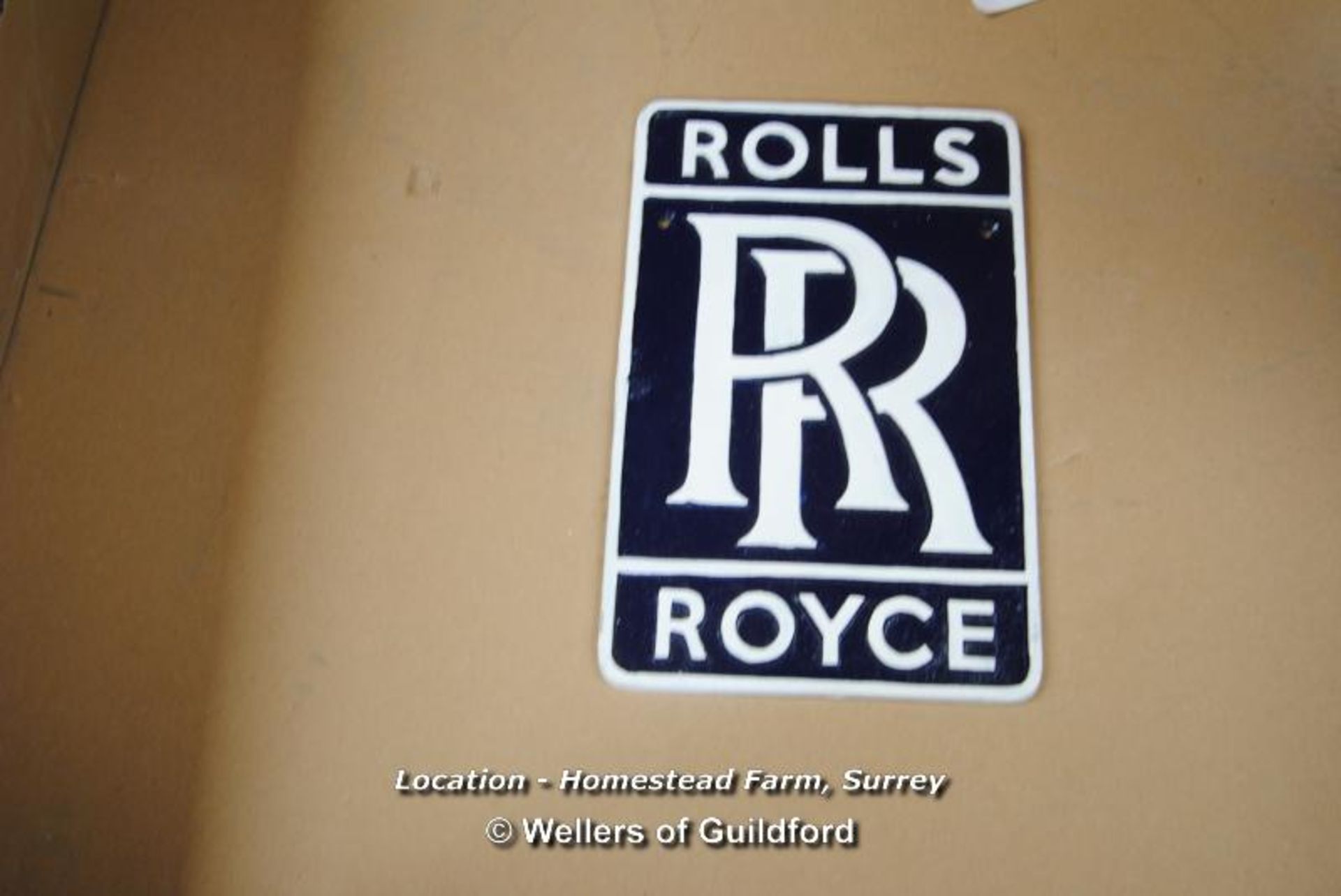 *CAST ROLLS ROYCE PLAQUE [LOCATION: HOMESTEAD FARM - CALL THE OFFICE TO BOOK A COLLECTION