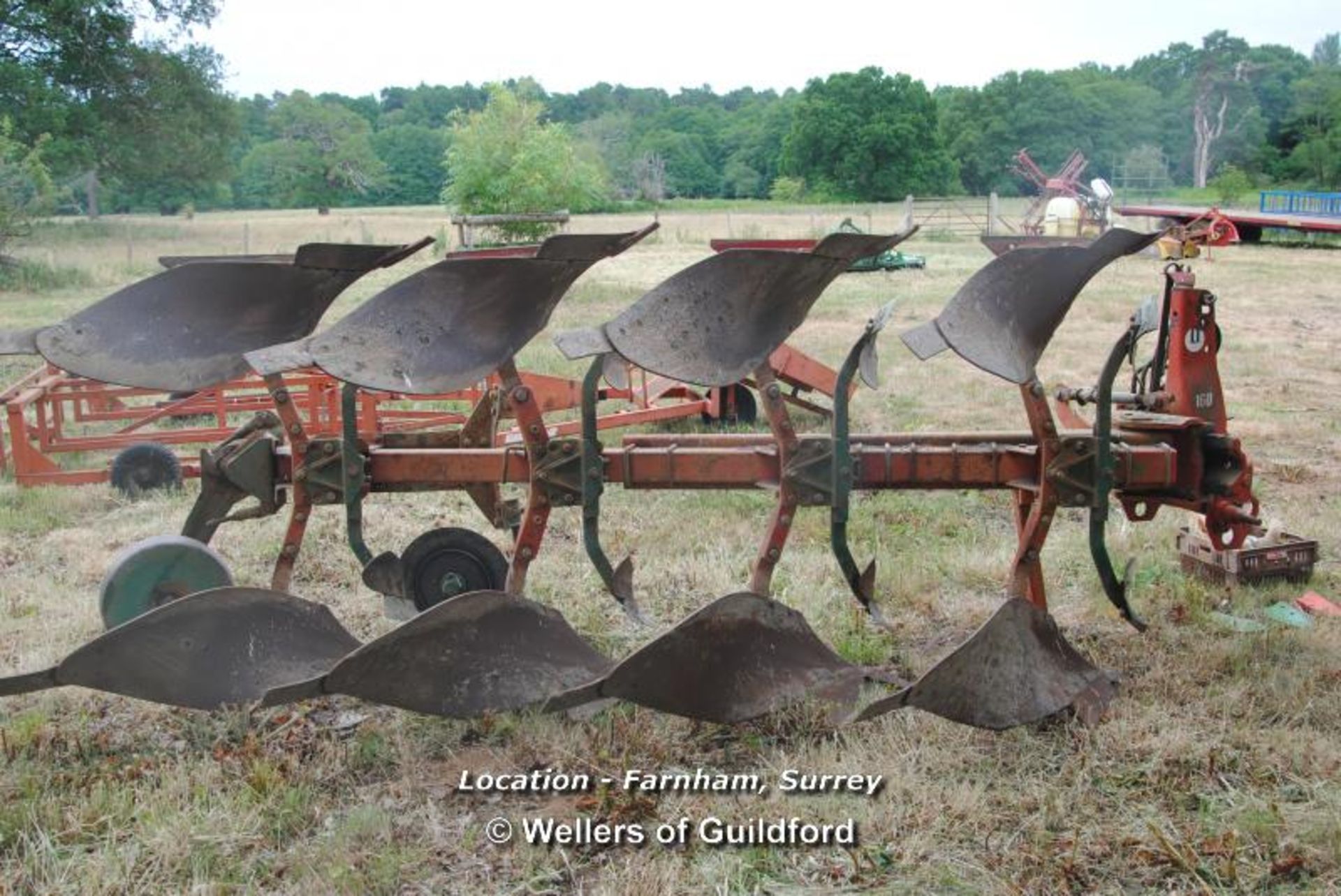 *KVERNLAND 160 PLOUGH AND SPARE PARTS [LOCATION: AN ESTATE IN FARNHAM, SURREY - CALL THE OFFICE TO