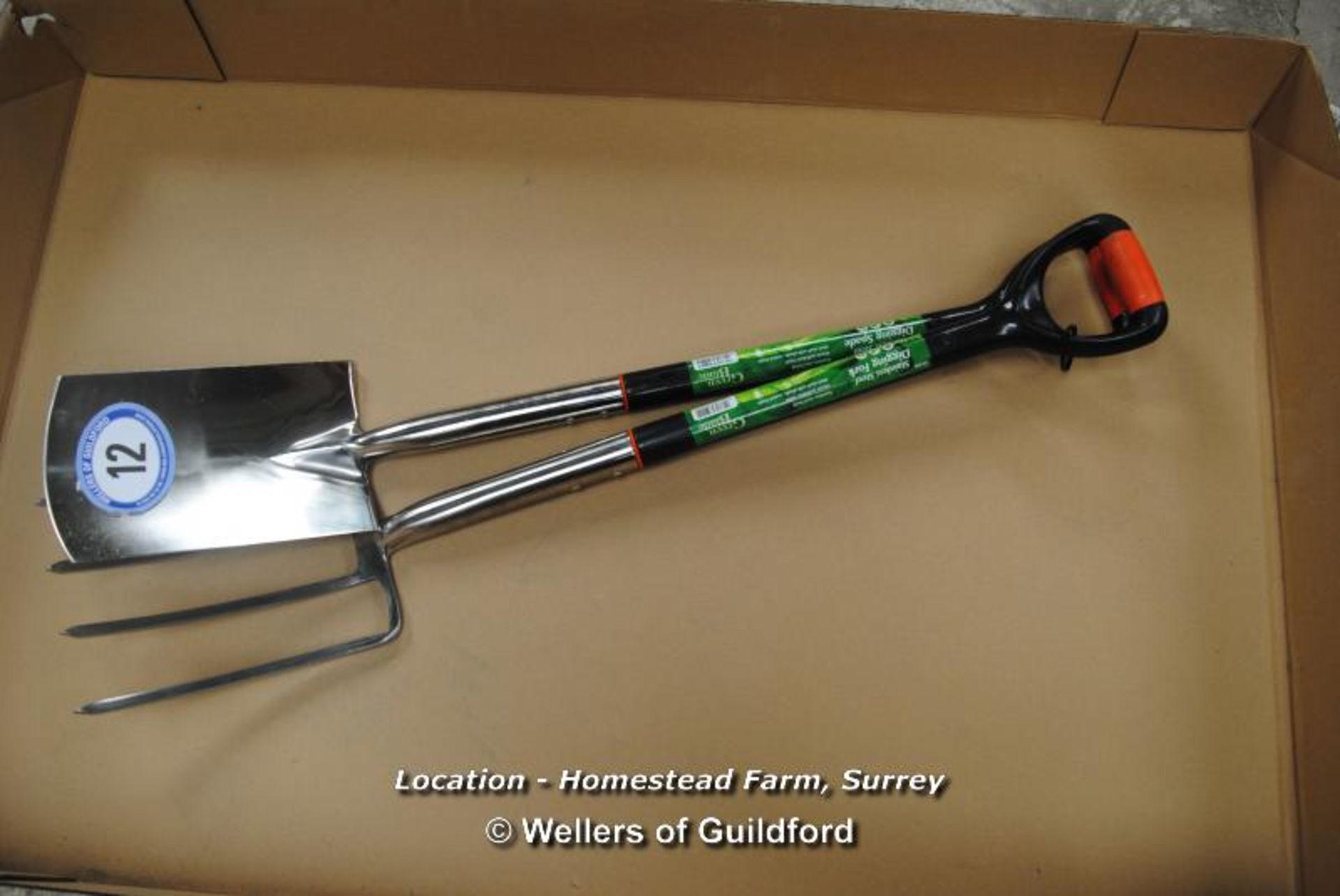 *NEW GREENBLADE STAINLESS STEEL DIGGING FORK AND SPADE SET [LOCATION: HOMESTEAD FARM - CALL THE