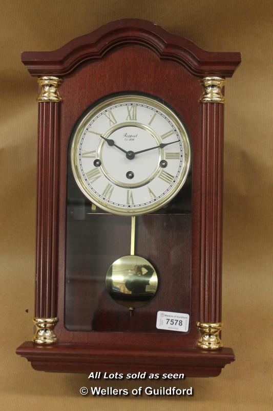 *Mahogany Cased Rapport Westminster Chime Wall [LQD 117]