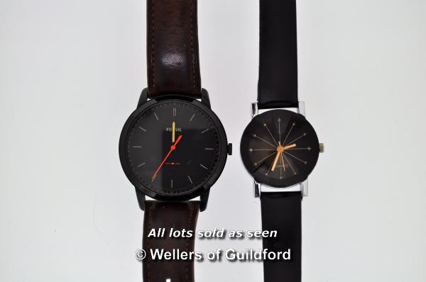 *Bag Of Fossil Watch And Quartz Watch [129-17/02]