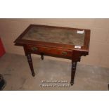 *SMALL MAHOGANY SIDE TABLE ( NEED LEATHER INSERT ) [0]
