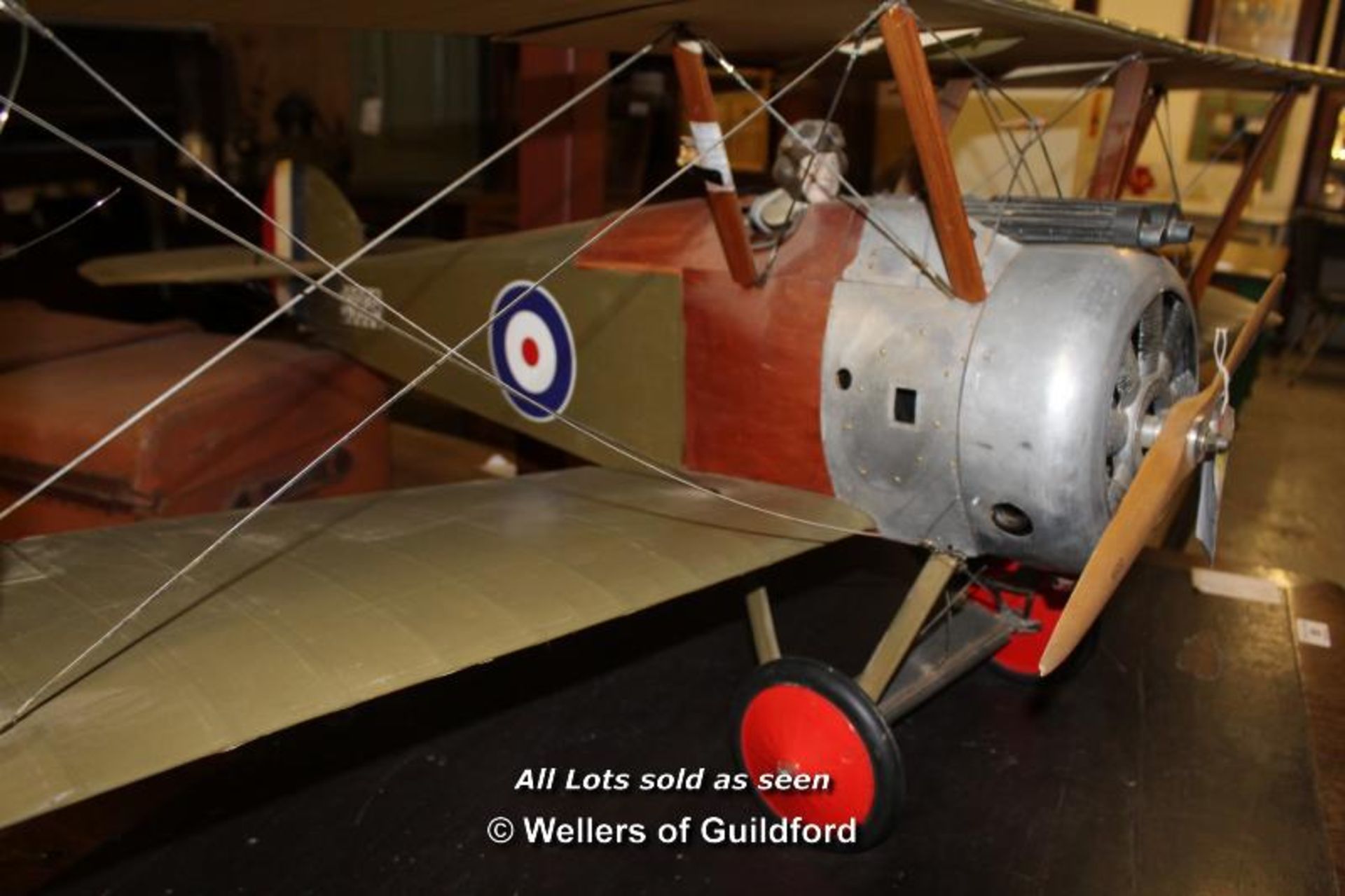 SOPWITH CAMEL, FLYING MODEL. 2135MM ( 84" ) WIDE X 1400MM ( 55" ) DEEP X 660MM ( 26" ) HIGH. [0] - Image 9 of 13