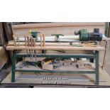 *WOOD TURNING LATHE COMPLETE WITH TOOLS