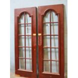 *PAIR OF MAHOGANY SWING DOORS