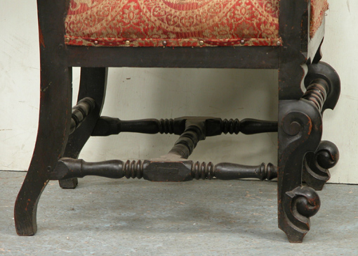 *LARGE CARVED OAK VICTORIAN CHAIR CIRCA 1890. HEIGHT 1370MM (54IN) X WIDTH 630MM (24.75IN) X DEPTH - Image 5 of 6