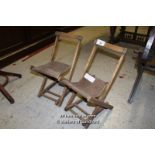 *PAIR OF PINE CHILDRENS SMALL DECK CHAIRS