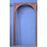*PINE WINDOW SURROUND WITH EGG AND DART MOULDING. HEIGHT 2.85M (112IN) X WIDTH 1540MM (60.75IN) X