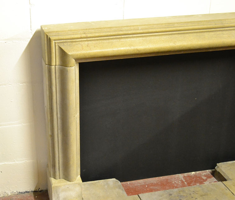 *RECONSTITUTED STONE FIREPLACE WITH BOLECTION MOULDING. 1370MM ( 54" ) WIDE X 965MM ( 38" ) HIGH X - Image 3 of 5