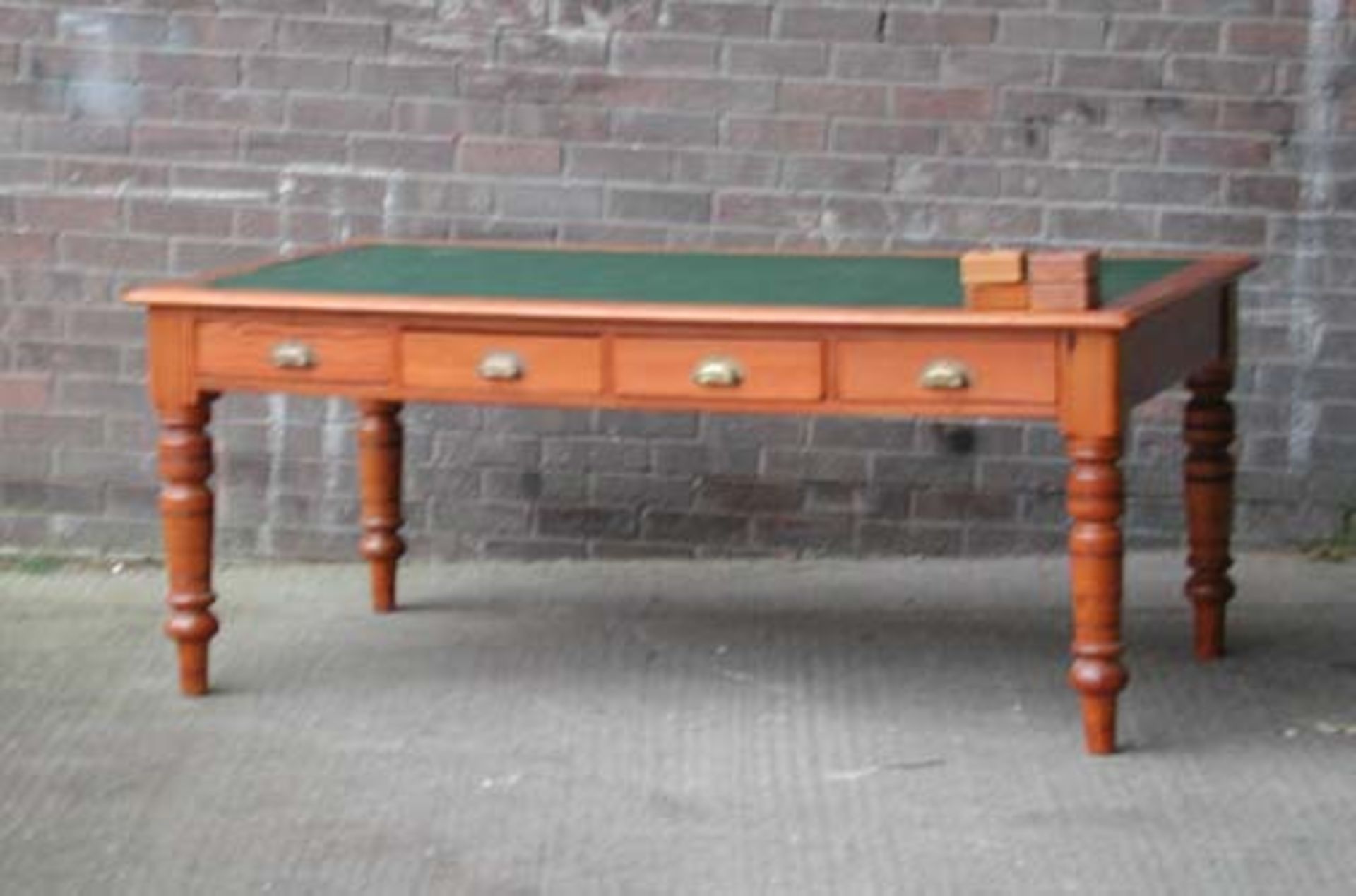 *PITCH PINE EDWARDIAN LIBRARY TABLE. HEIGHT 775MM (30.5IN) X WIDTH 1830MM (72IN) X DEPTH 990MM ( - Image 4 of 7