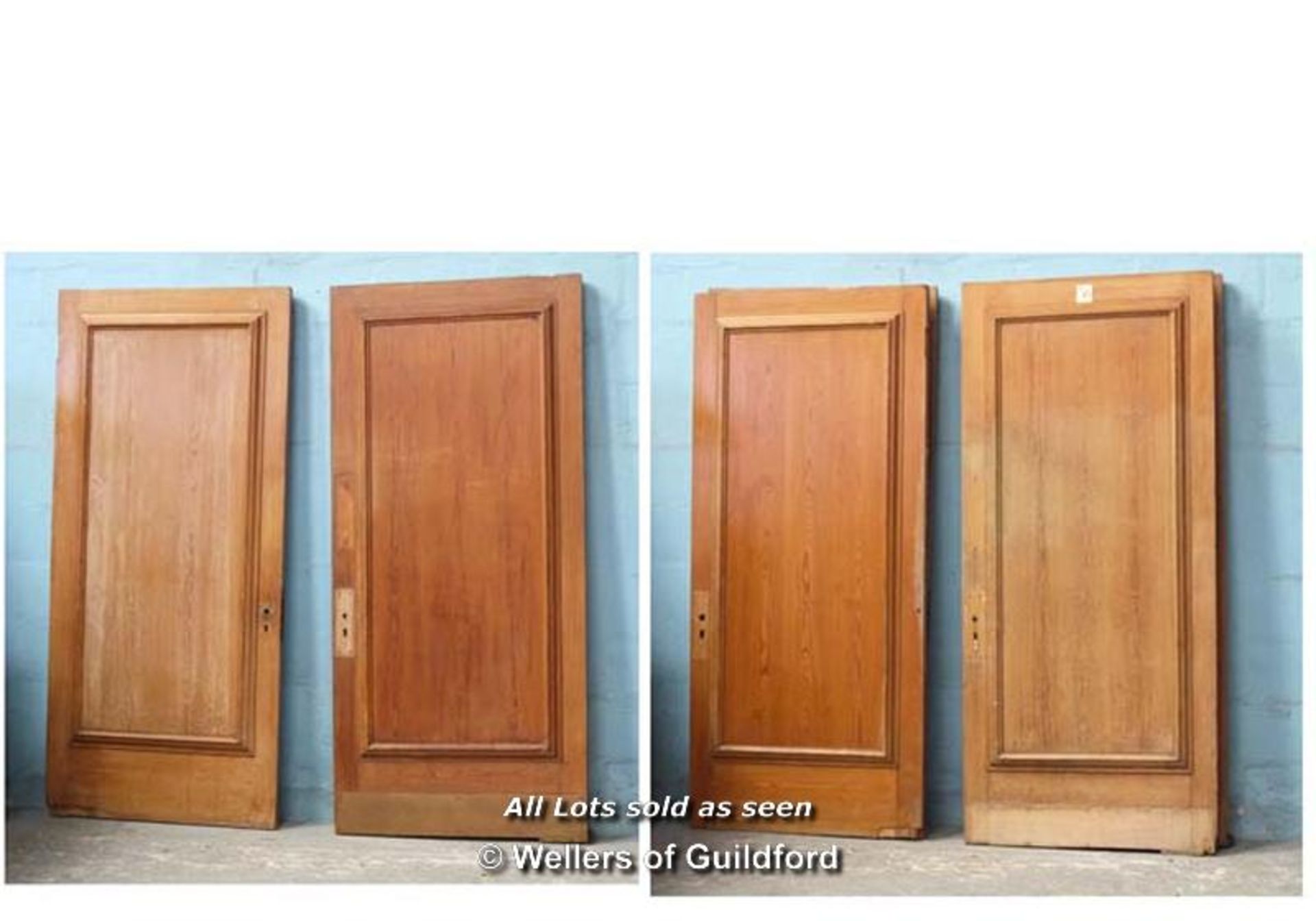 *PINE OF FOUR PINE DOORS. HEIGHT 2050MM (80.5IN) X WIDTH 935MM (36.75IN)