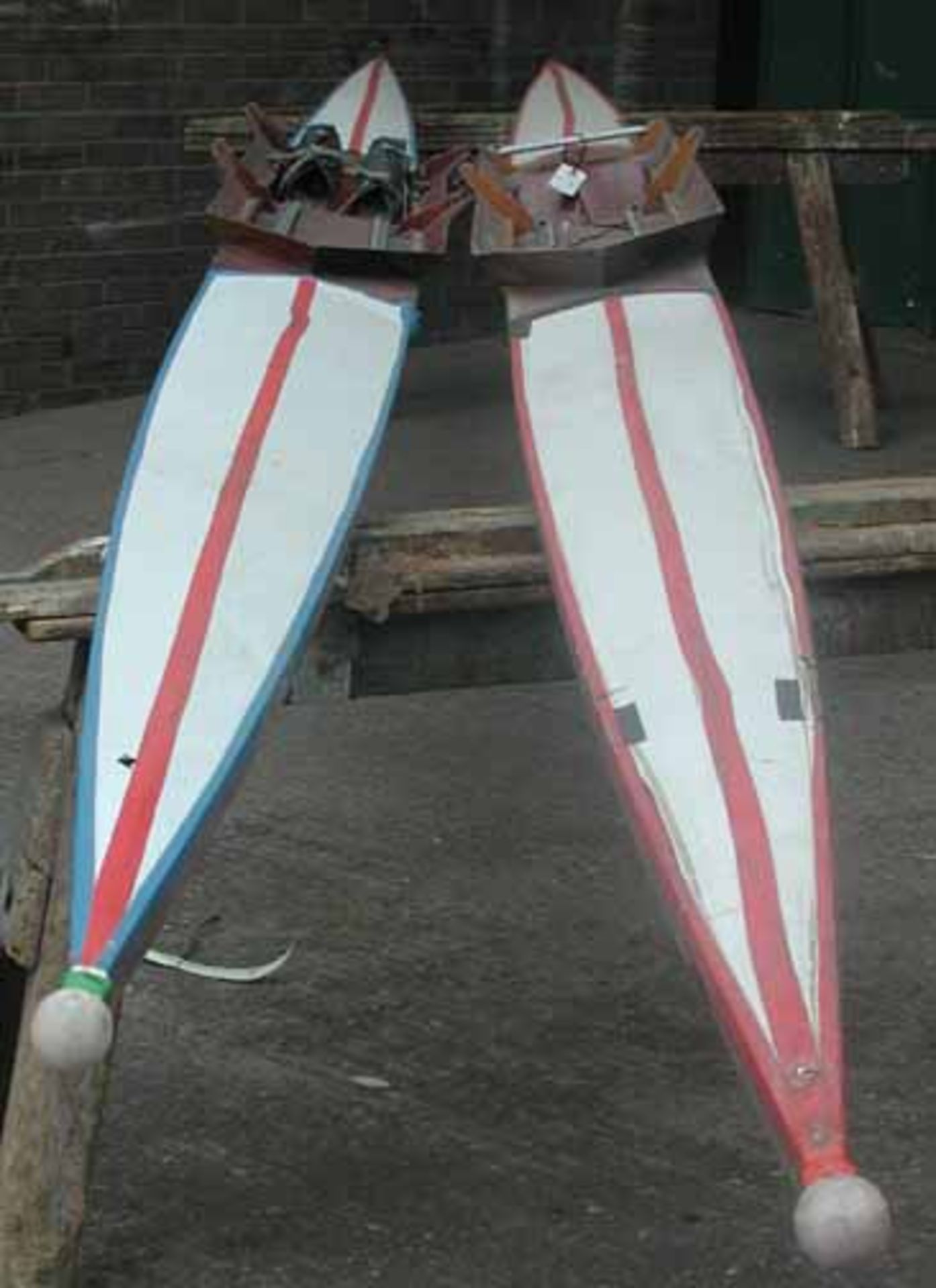 *PAIR OF WOODEN SCULLING BOATS - Image 2 of 15