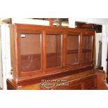 *GLAZED DOUBLE DOOR SHELVING UNIT