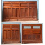 *5.6M RUN OF RECLAIMED ANTIQUE MAHOGANY BANK DIVIDERS / PANELLING. 1565MM ( 61.5" ) HIGH X 32MM (