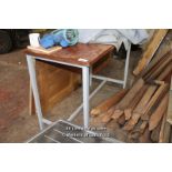 *STEEL FRAMED WOODEN TOP LAB TABLE