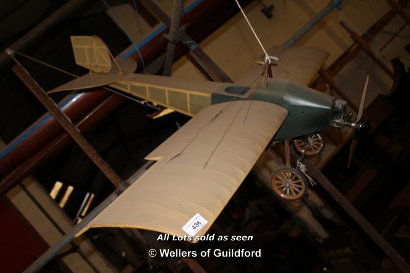 1912 WATKINS MONOPLANE. EX RADIO CONTROLLED MODEL. HEIGHT 500MM (19.5IN) WIDTH X 1820MM (71.5IN) - Image 6 of 6