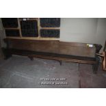 *ONE VICTORIAN OAK CHOIR PEW