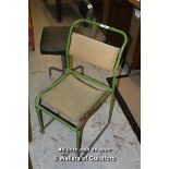*COLLECTION OF TUBULAR STACKING CHAIRS WITH CANVAS SEATS [0]