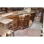 *DISMANTLED OAK BAR FRONT AND TOP