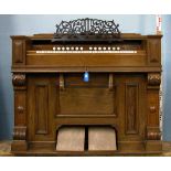 *FRENCH REED ORGAN, FULLY RESTORED, EARLY 1900S. HEIGHT 995MM (39.5IN) X WIDTH 1280MM (50.25IN) X