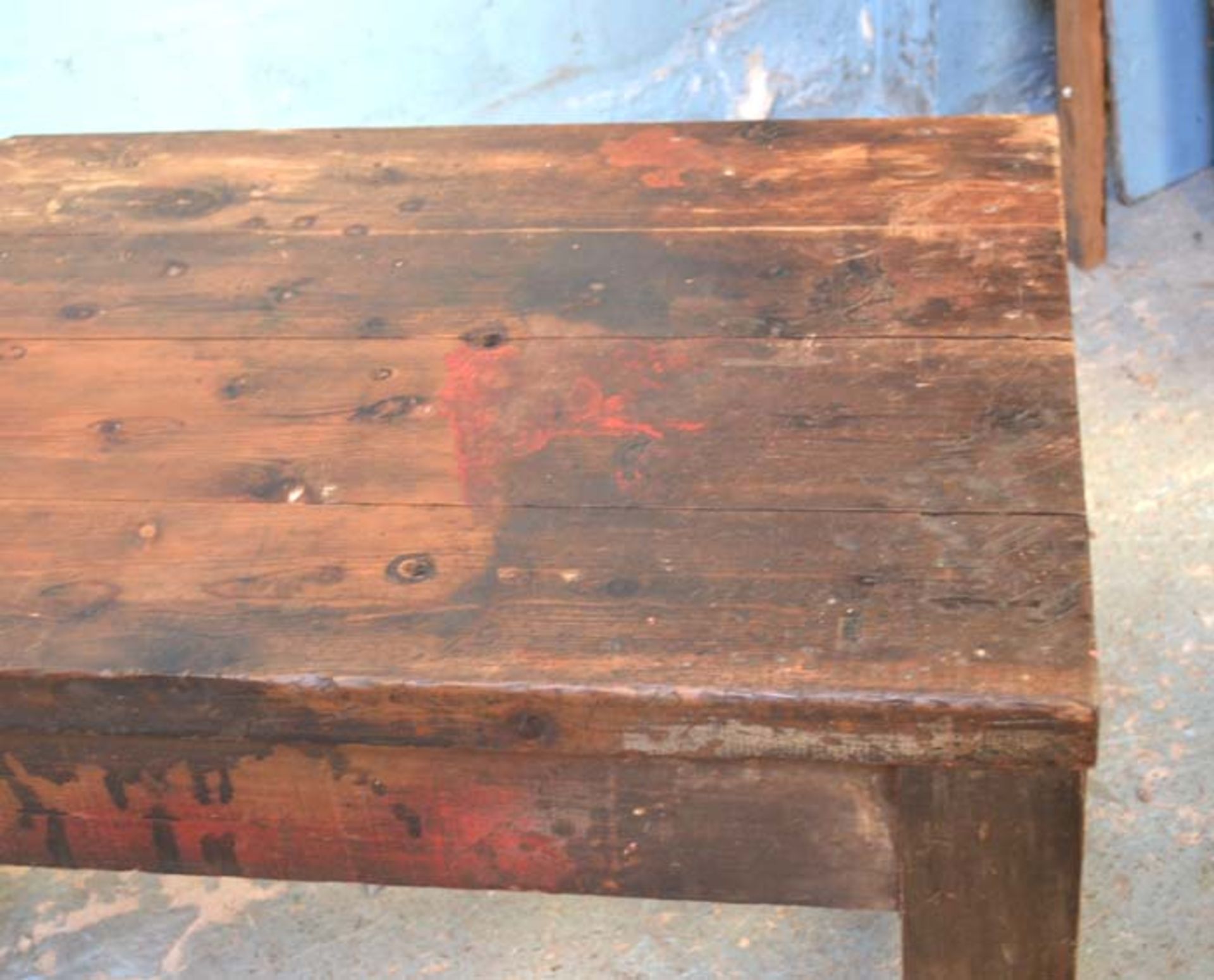 *PINE INDUSTRIAL WORK TABLE - Image 2 of 3