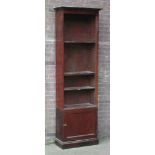 *TALL RECLAIMED PINE & MAHOGANY ANTIQUE SHOPFITTING, EARLY 1900'S. HEIGHT 2420MM (95.25IN) X WIDTH