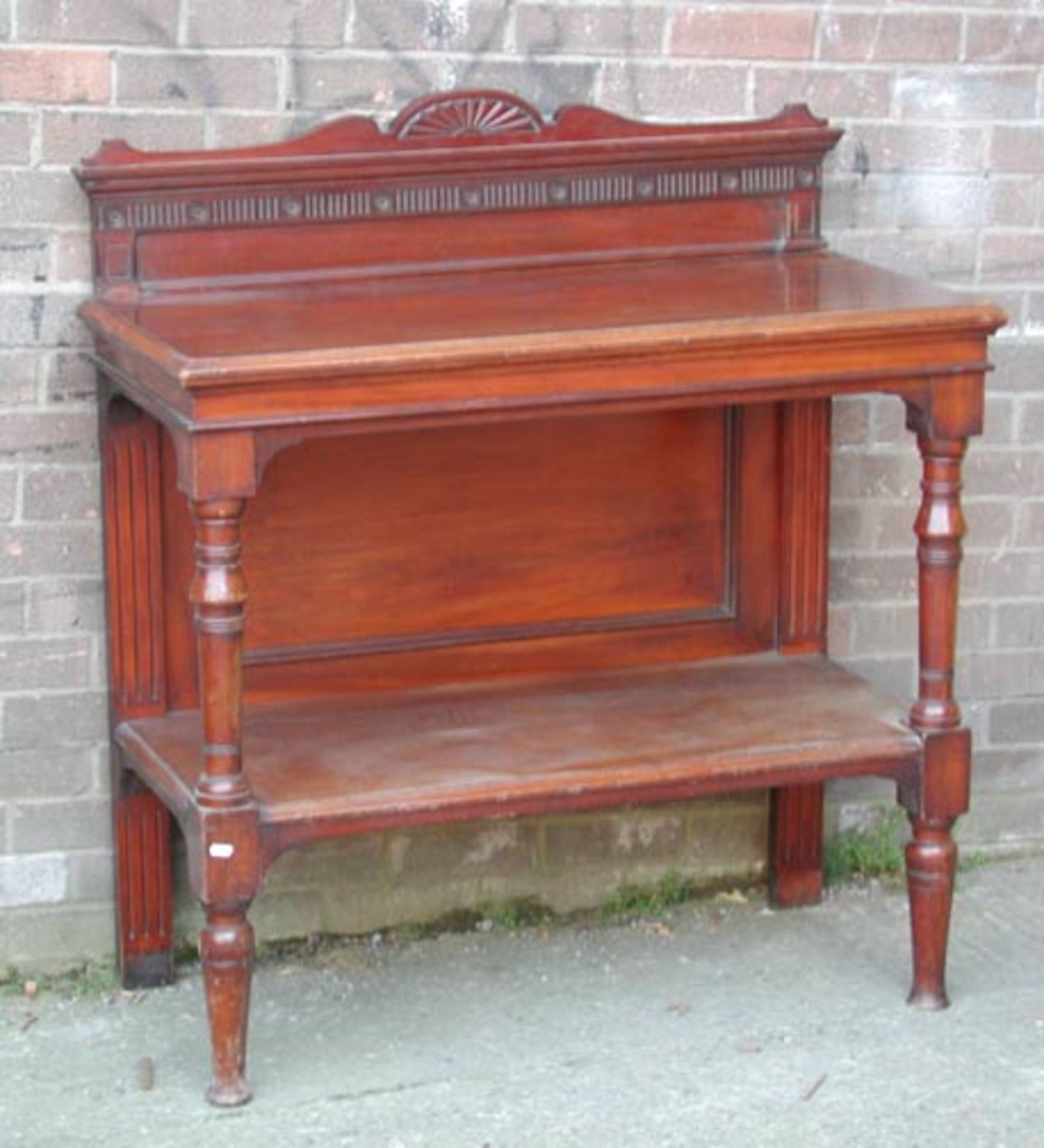 *MAHOGANY BUFFET/SERVER, LATE 1800S. HEIGHT 1185MM (46.5IN) X WIDTH 1080MM (42.5IN) X DEPTH 520MM (