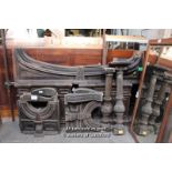 *COLLECTION OF VICTORIAN SMOKING ROOM SCREEN COMPONENTS FROM THE WOODMAN,EASY ROW, BIRMINGHAM